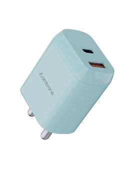 Ambrane - RAAP H11 20W Dual Output Fast Charger/Adapter Blue